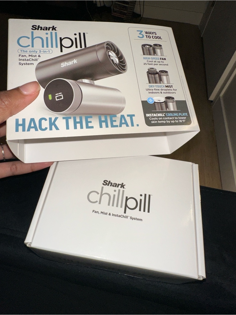 Shark Chill Pill Portable Personal Fan - Silver